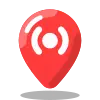 location icon red and having shadow